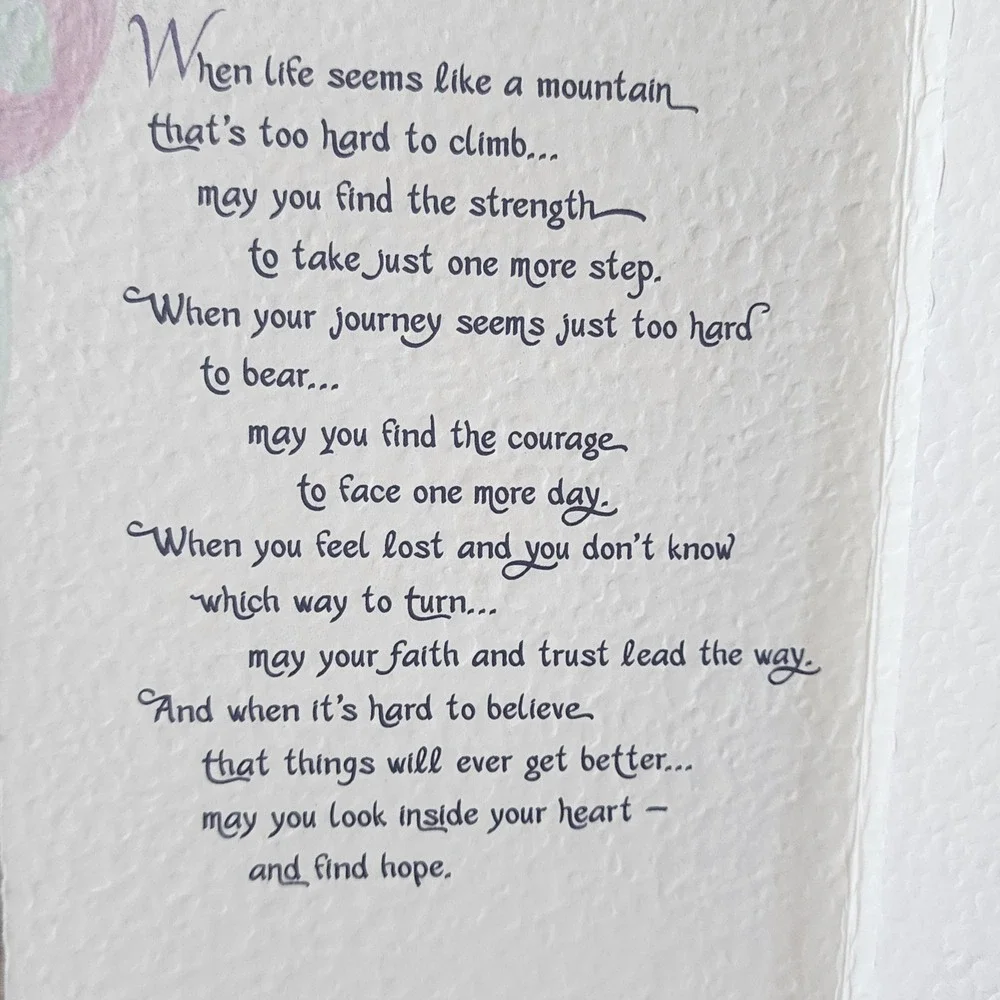 Blue Mountain Arts Jason Blume Greeting Card Hope Faith Strength Courage Support